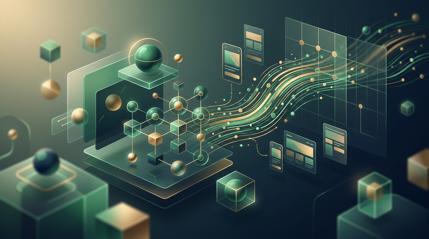 Diagrama técnico mostrando a conexão entre variáveis de cor, tokens semânticos e componentes de interface acessíveis.